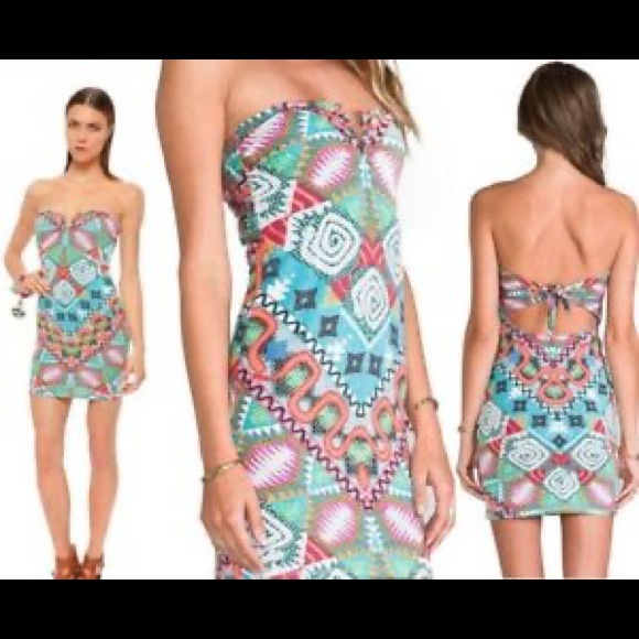 NWT Mara Hoffman mini v-wire print dress - Picture 2 of 6